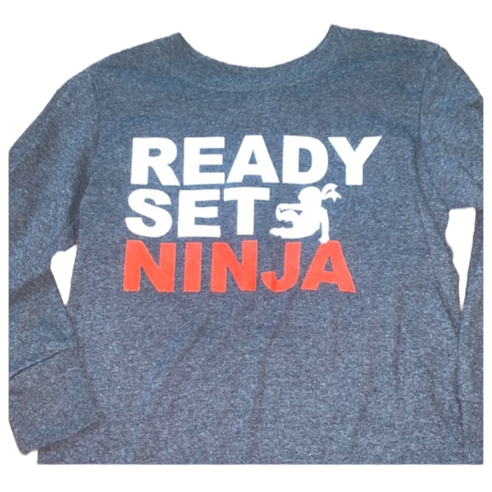 Ready set ninja long sleeve tee size youth XS extra small 5 to 7 size girl